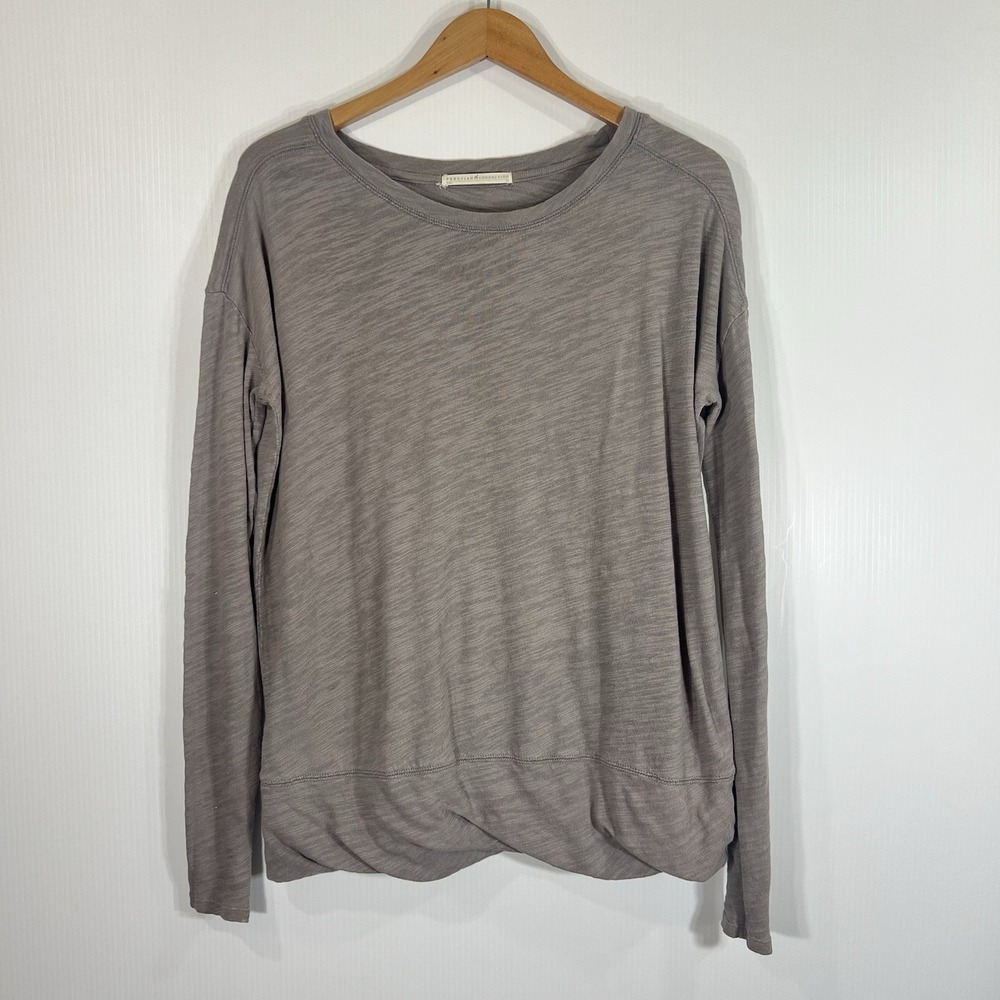 Peruvian Connection Slub Knit Top Size XS Thumbholes Long Sleeve Oversized Tunic